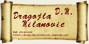 Dragojla Milanović vizit kartica